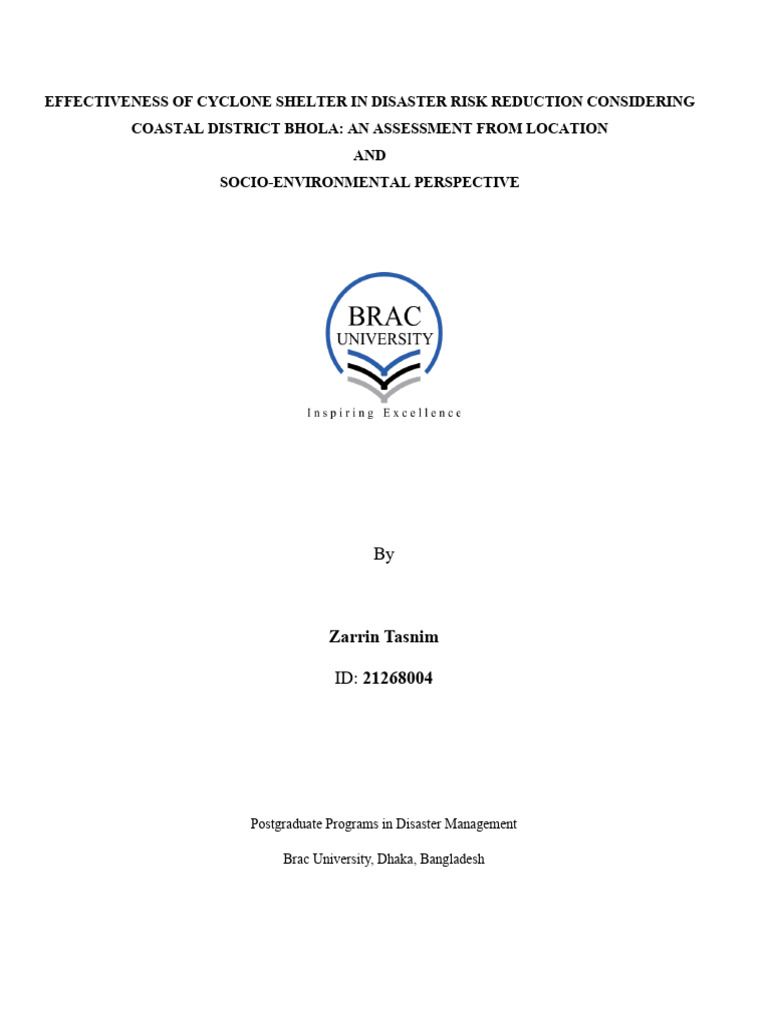 Cyclone Sheltre Assessment | PDF | Tropical Cyclones | Storm Surge
