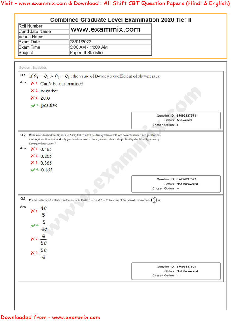 SSC CGL 2022 Statistics Paper Analysis | PDF | Qualifications ...