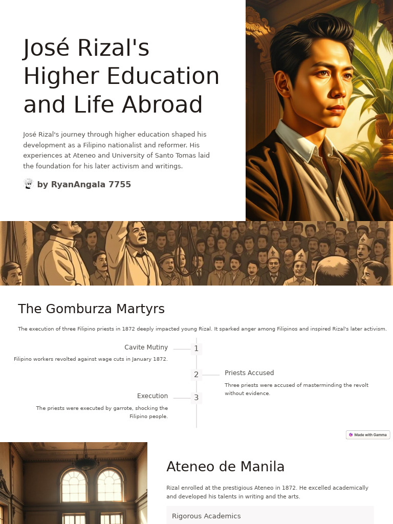 Jose Rizals Higher Education and Life Abroad 2 | PDF