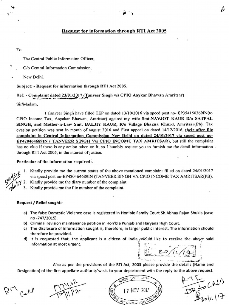 Rti Tep Status Format | PDF | Public Law | Justice