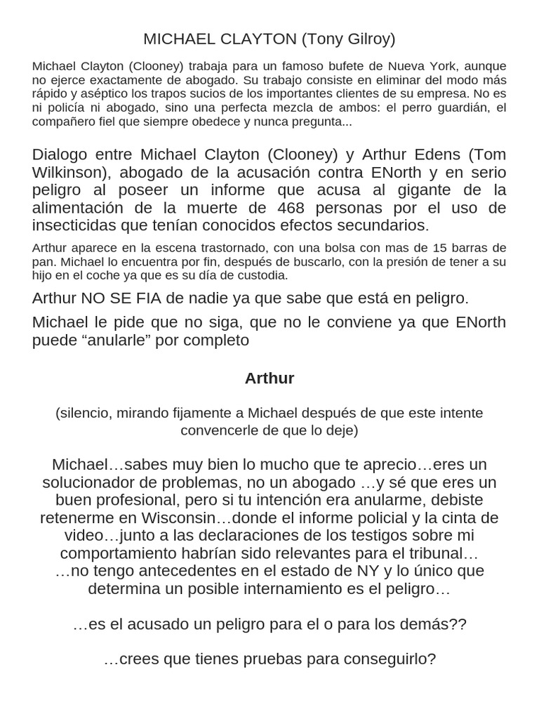 Michael Clayton PDF