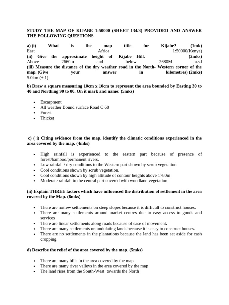 Map Answers | PDF