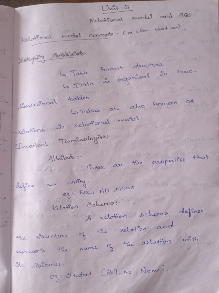 DBMS Unit 2 | PDF