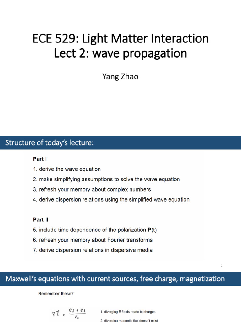 Lecture 2 Wave Propagation | PDF