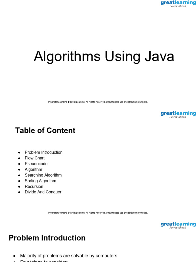 Algorithms Using Java | PDF
