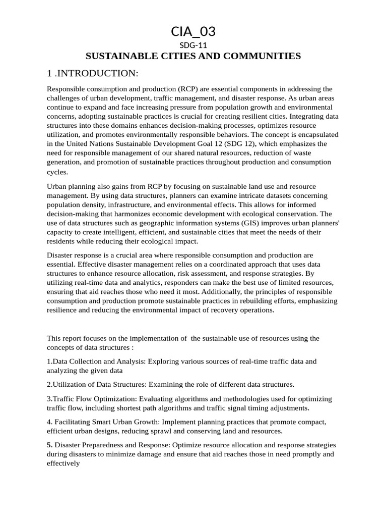 Sustainable Cities and Communities | PDF