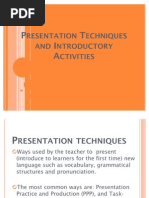 Download Presentation Techniques and Introductory Activities by Tatiana Morales Gutierrez SN77753211 doc pdf