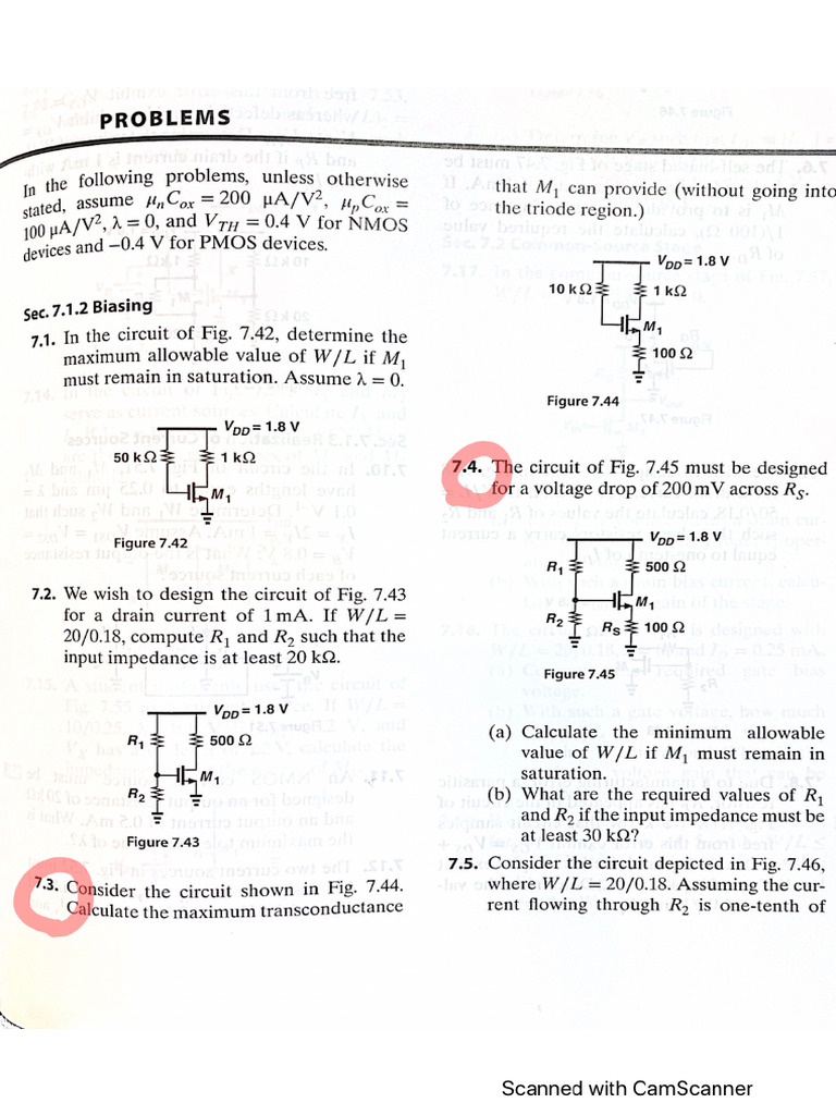 Problems in Chapter 7 | PDF