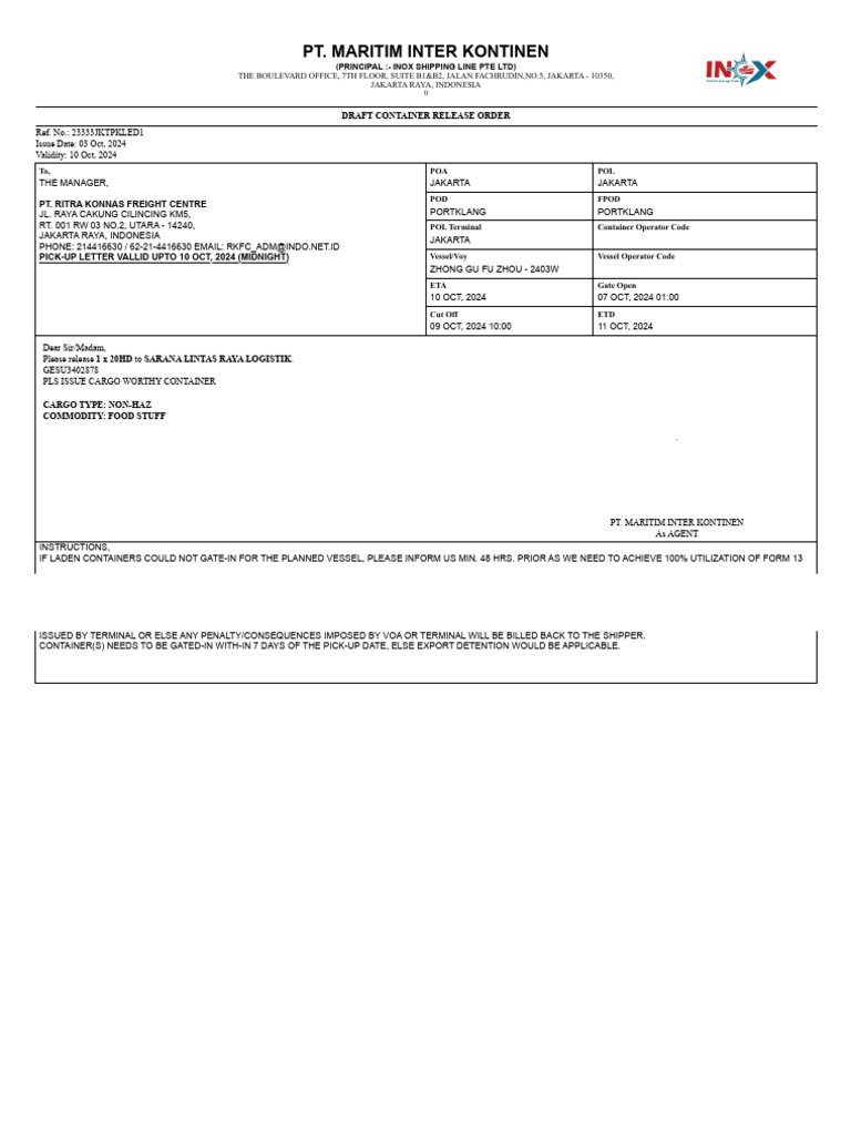 Cro 23333JKTPKL | PDF