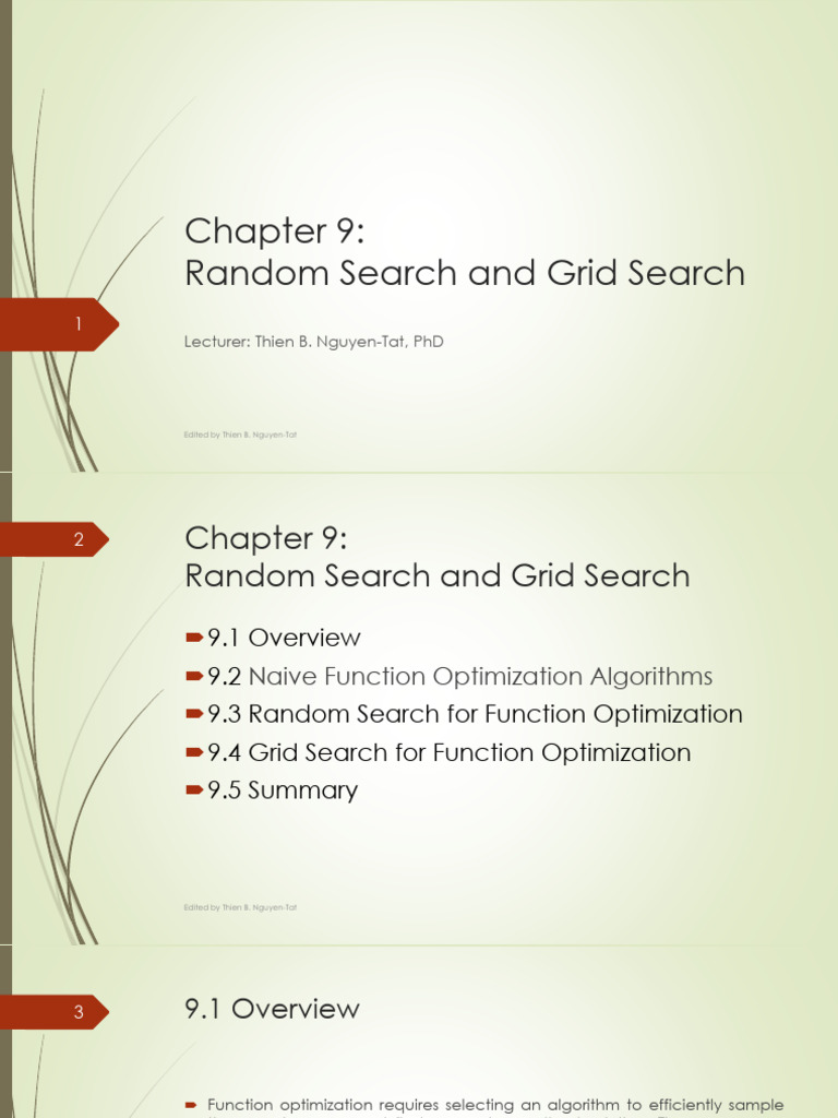Chap 9 Random and Grid Search | PDF