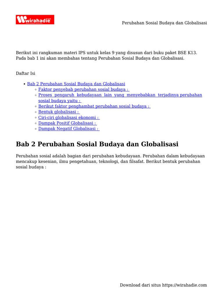 Literasi Perubahan Global dalam Masyarakat Modern