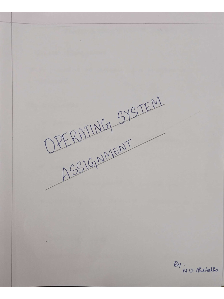 Os Assignment | PDF