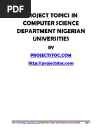 Download Project Topics in Computer Science Department Nigerian Universities by Chizzy Rose SN77754872 doc pdf