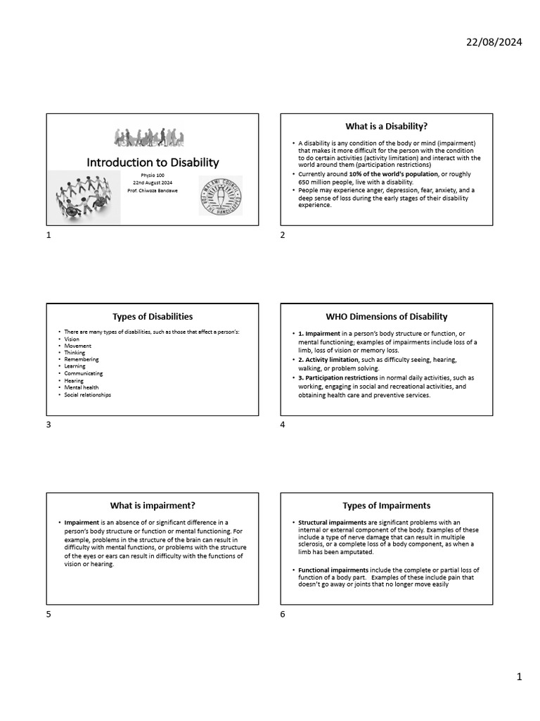Disability Intro 220824 | PDF