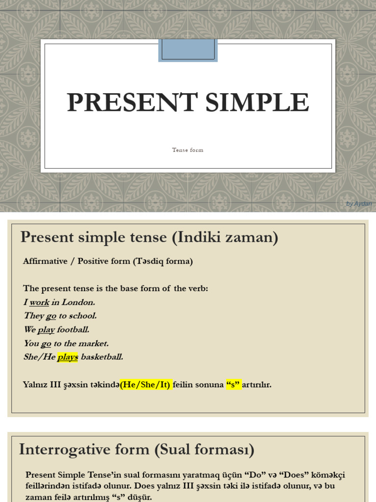 Present Simple | PDF