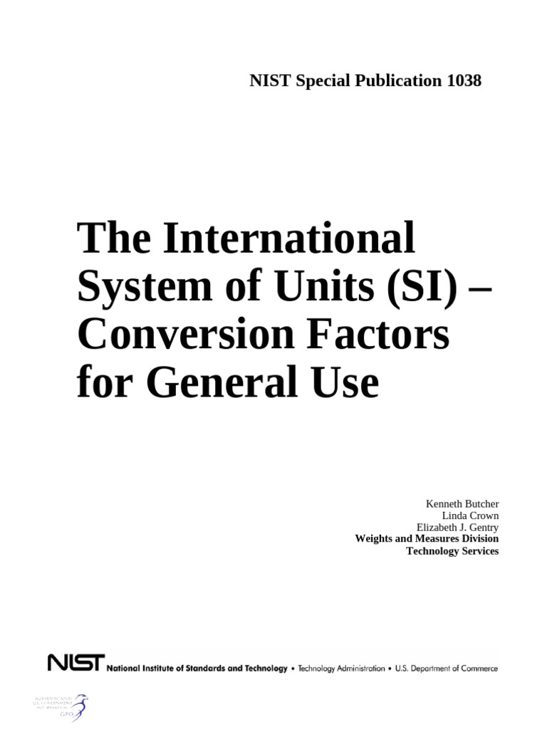 SI Units Conversion Factors Guide | PDF | International System Of Units ...