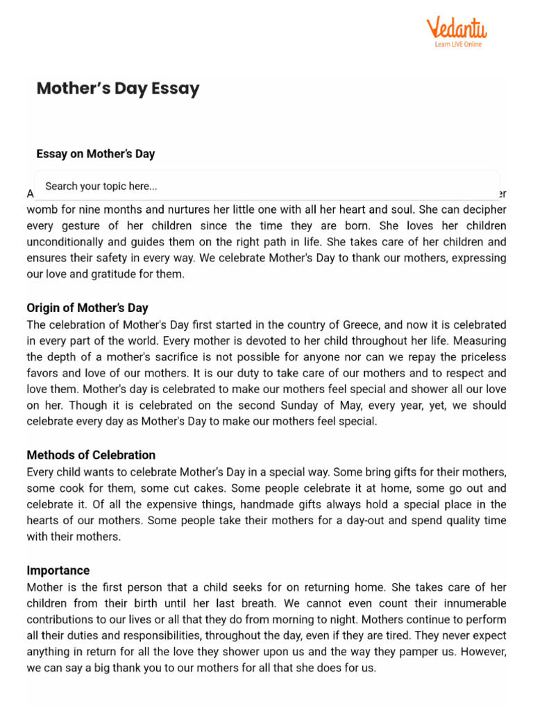 Mother's Day Essay PDF(00)
