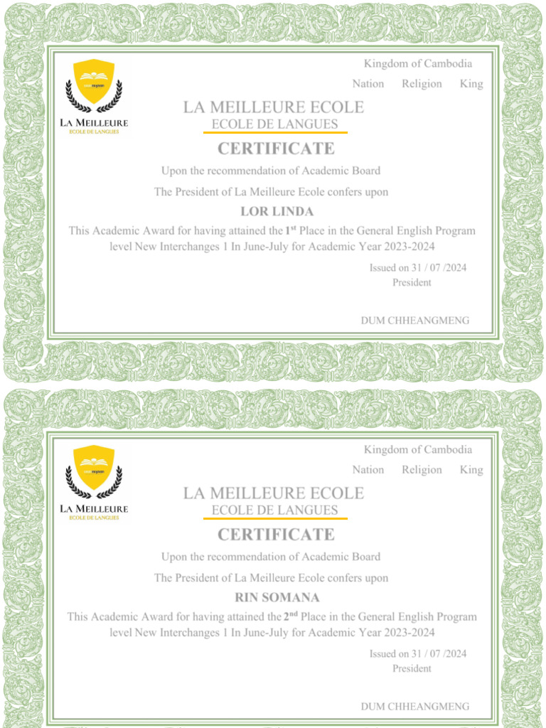 Certificate Of Completion 7 8 Pdf