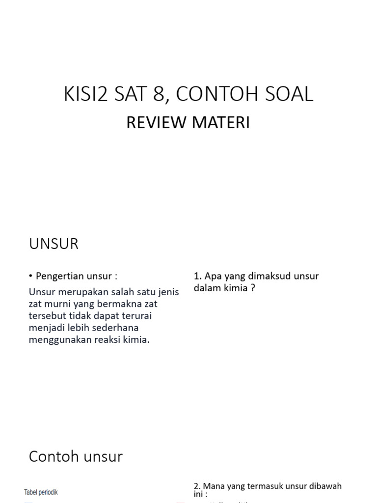 Kisi2 Sat 8, Contoh Soal | PDF