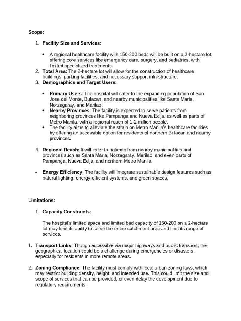 Scope and limitations pdf