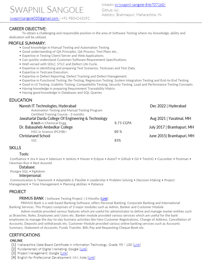 Deedy Resume single Line PDF