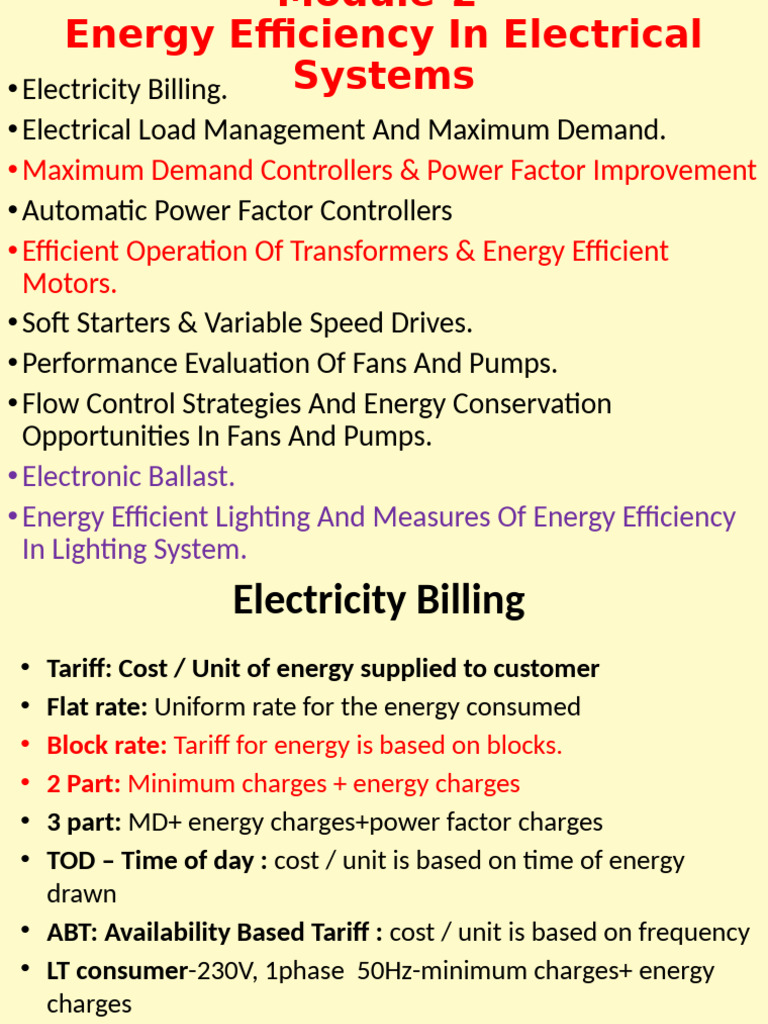 EC&A-Model - 2 - Energy Efficiency in Electrical Systems-01-10-24 | PDF ...