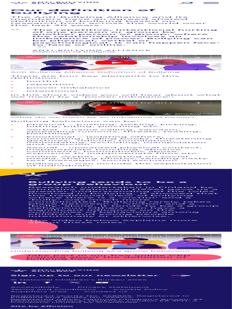 Definition Of Bullying