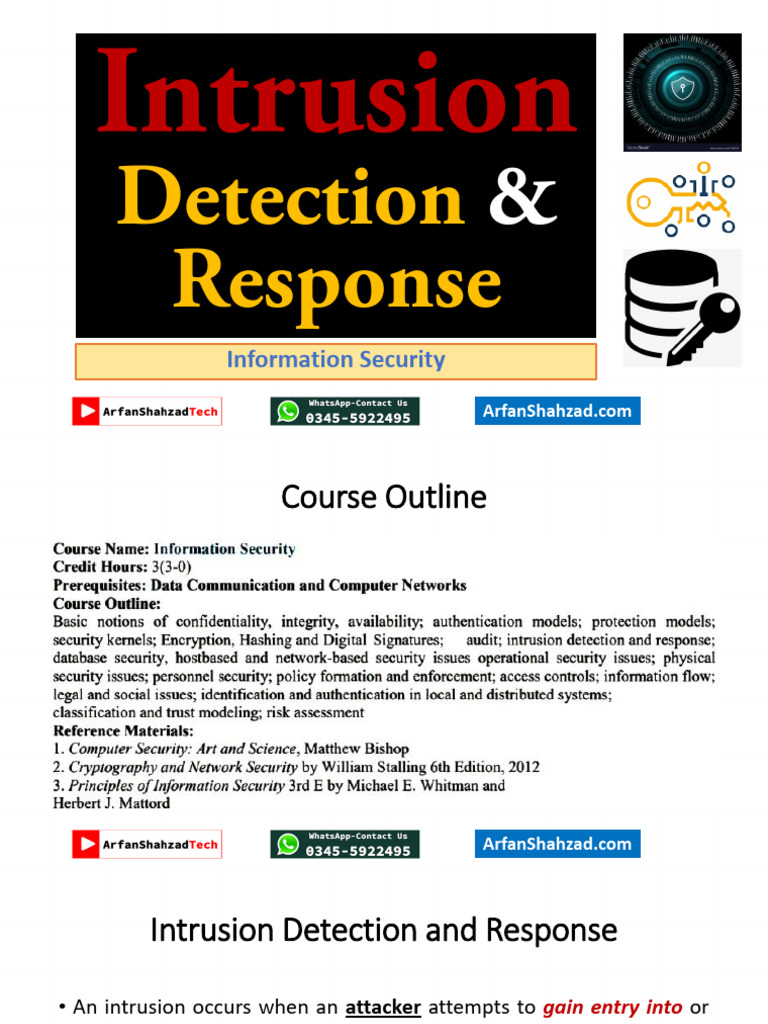 Intrusion Detection and Response Overview | PDF | Computers | Security