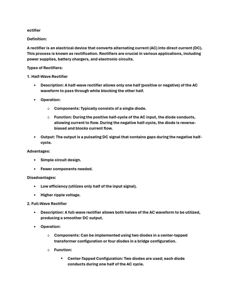 Rectifier Module Pdf