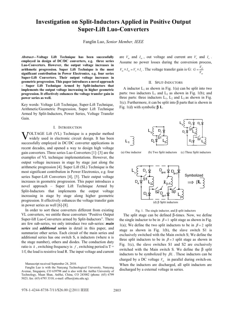 Investigation On Split-Inductors Applied in Positive Output Super-Lift ...