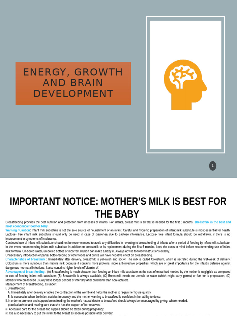 Energy Growth and Brain Development | PDF