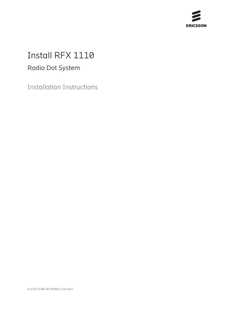 RFX 1110 Installation Guide | PDF | Optical Fiber | Fiber Optic ...