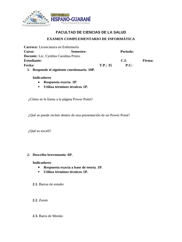 Prueba Informatica | PDF