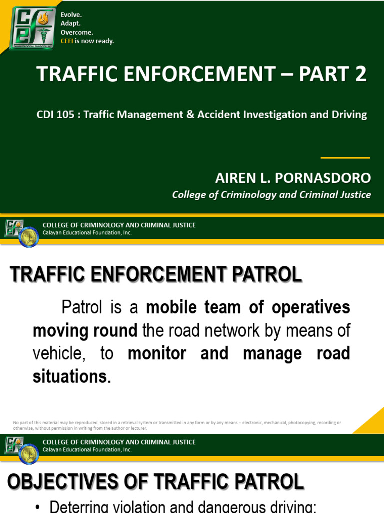 Cdi 105 - Module 7 - Traffic Ecology and Traffic Economy | PDF