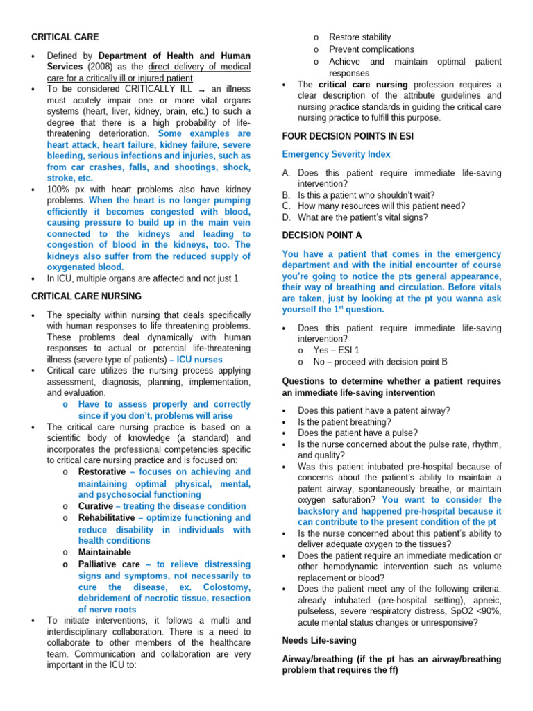 Understanding Critical Care Nursing | PDF | Intensive Care Medicine ...