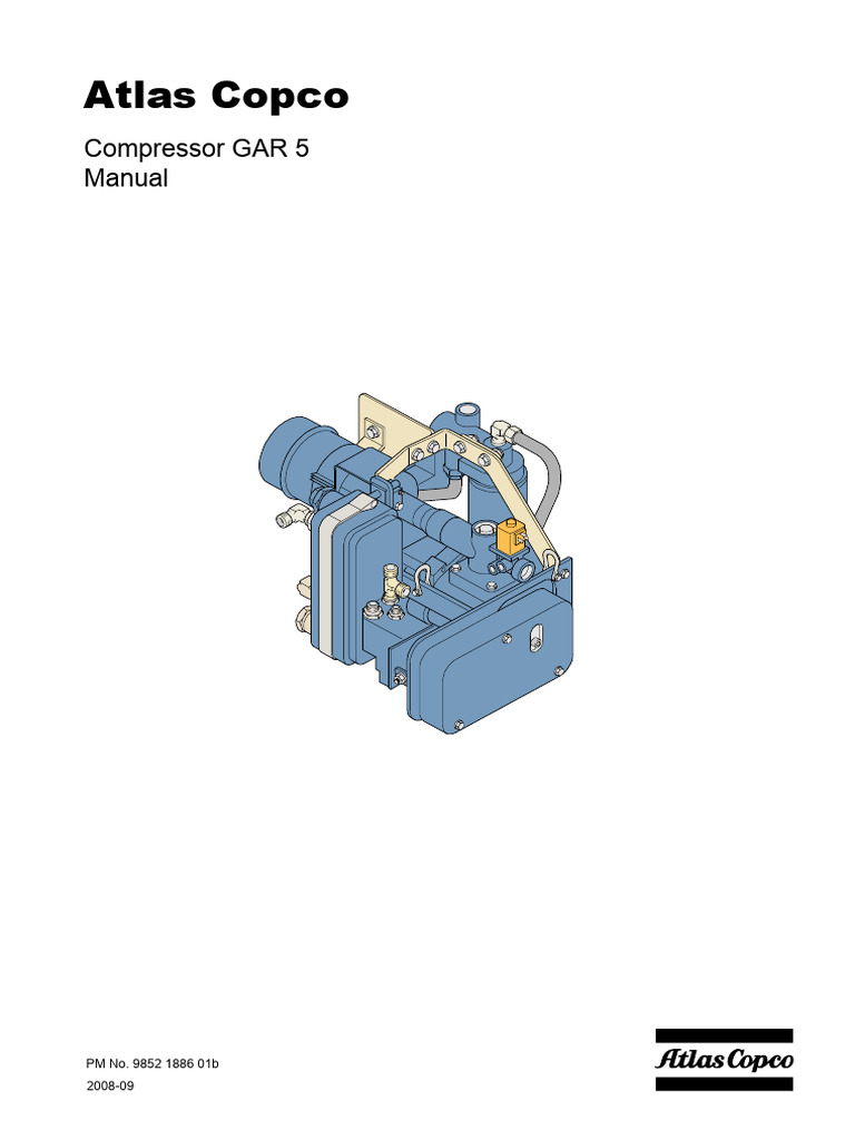 Serial #8999 3334 00 Jue001 Manual de Instrucciones de Compresor Gar 5 ...