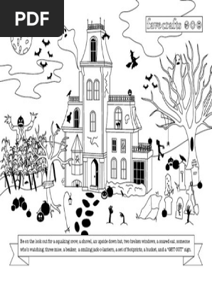 Halloween Free Printable Hidden Picture for Adults