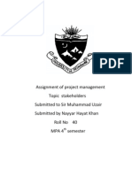 Assignment of Project Management