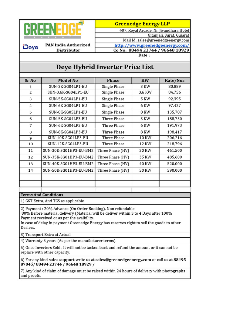EPC Hybrid Inverters | PDF