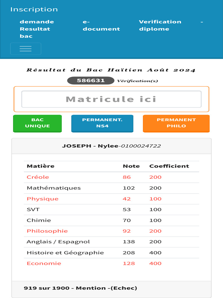 BUNEXE@MENFP Inscription en Ligne | PDF