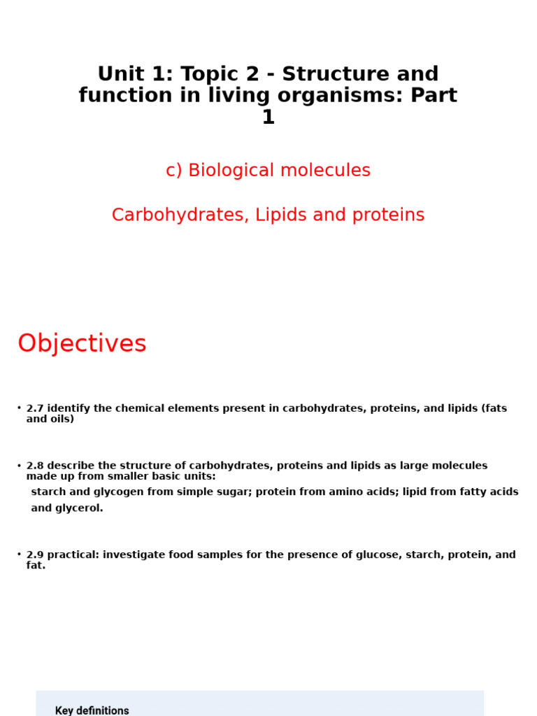 Carbohydrates, Lipids and Proteins PDF