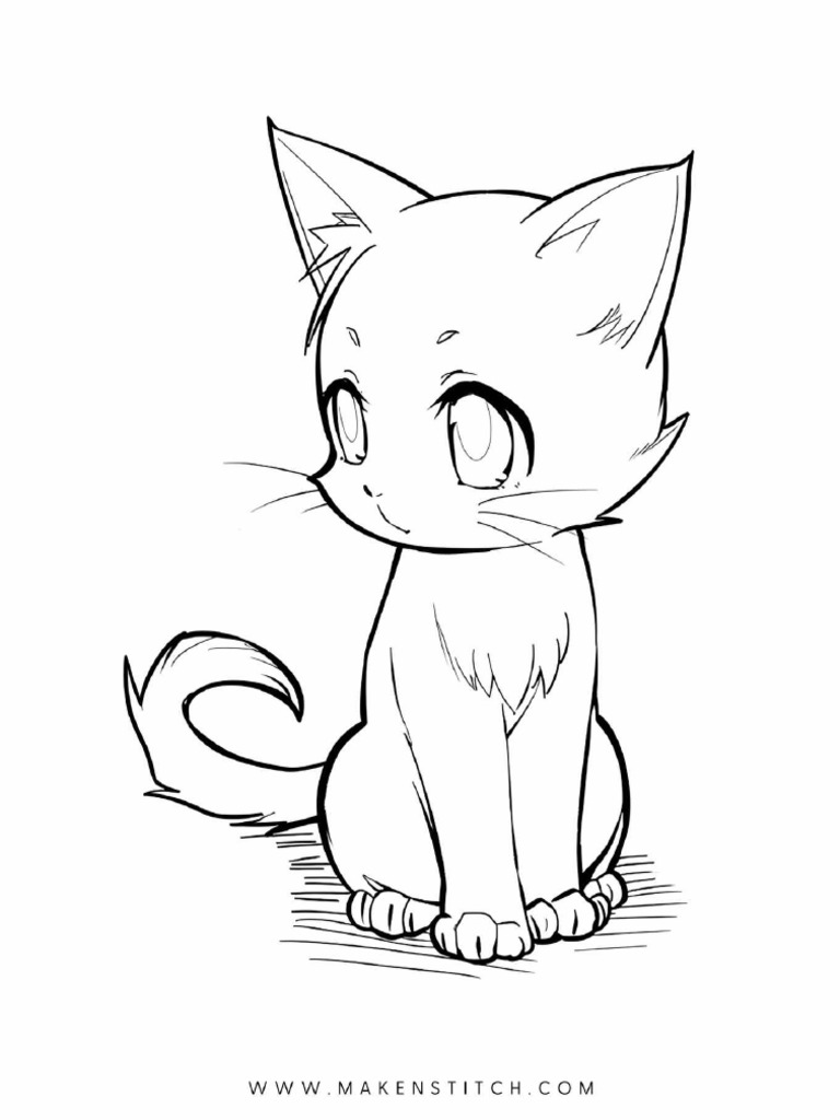 47Animekittencoloringpage PDF