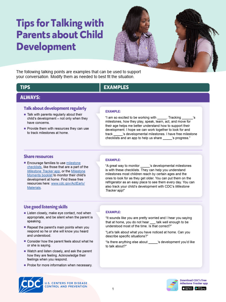 Tips For Talking With Parents English 508 | PDF