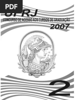 UFRJ vESTIBULAR (2006-7) 2007 prova 2
