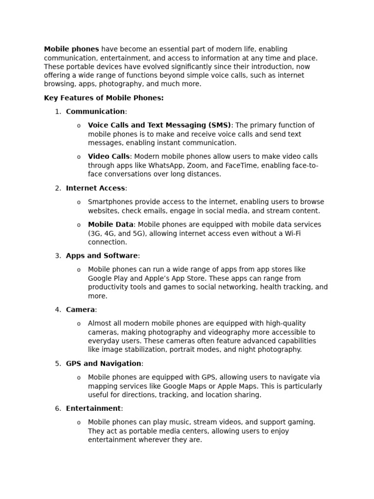 Mobile Phones | PDF