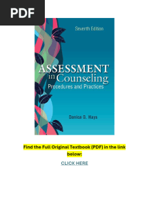 Assessment in Counseling Procedures and Practices 7th Edition PDF