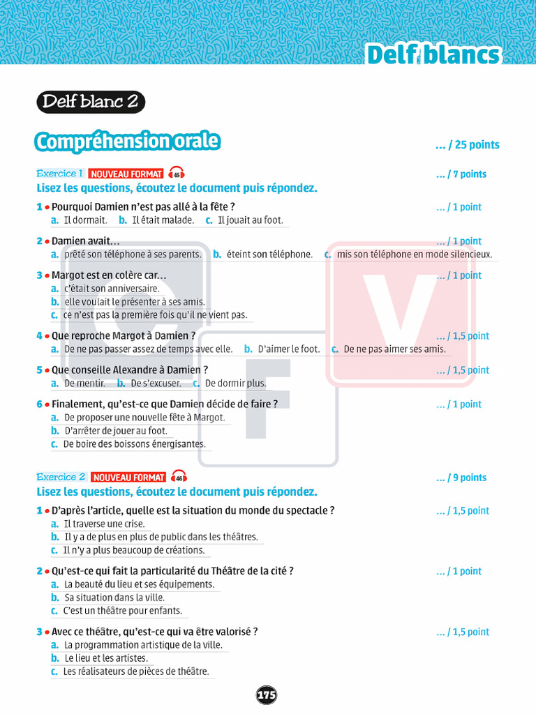Đề Thi DELF B1 - Đề 01 | PDF