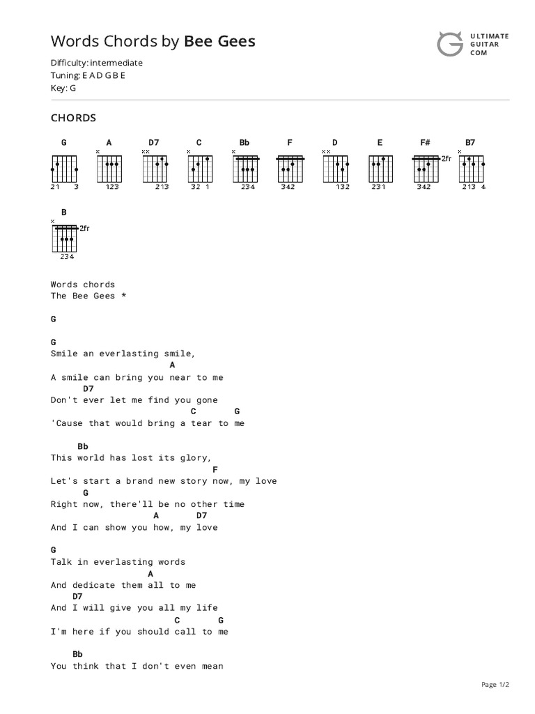 Words - Bee Gees | PDF