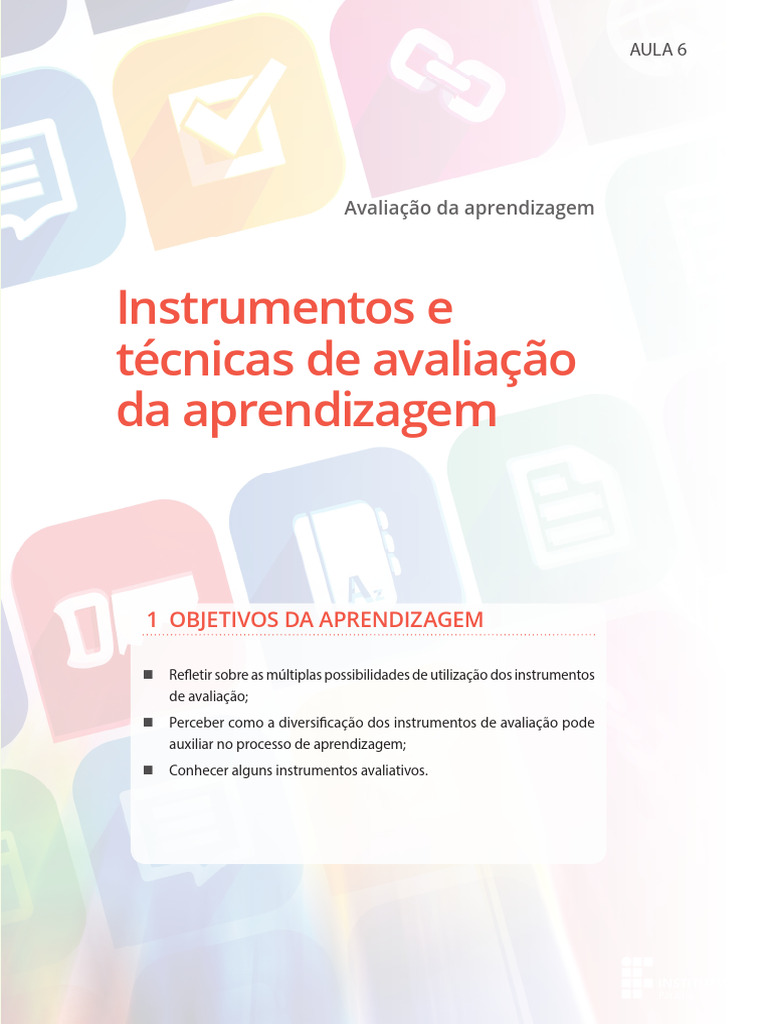 Aula 06 - Instrumentos e Técnicas de Avaliação Da Aprendizagem | PDF