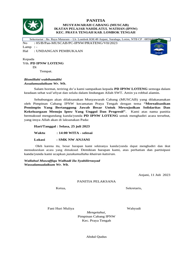 Undangan Pd Ipnw Pdf